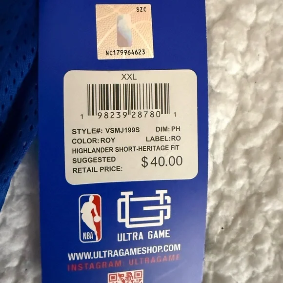 NWT-NBA Philadelphia 76’ers blue Men's basketball Shorts size XXL - Picture 7 of 7